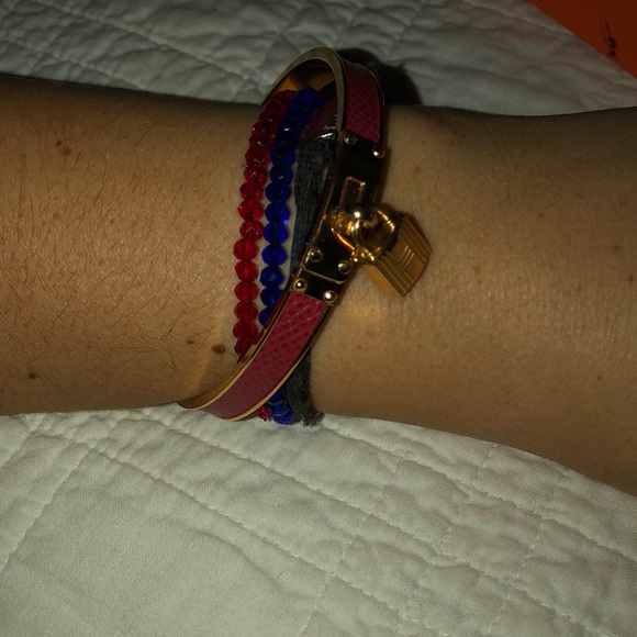 Hermès Lizard Kelly lock bangle 🌟1HR SALE🌟 - Picture 3 of 8